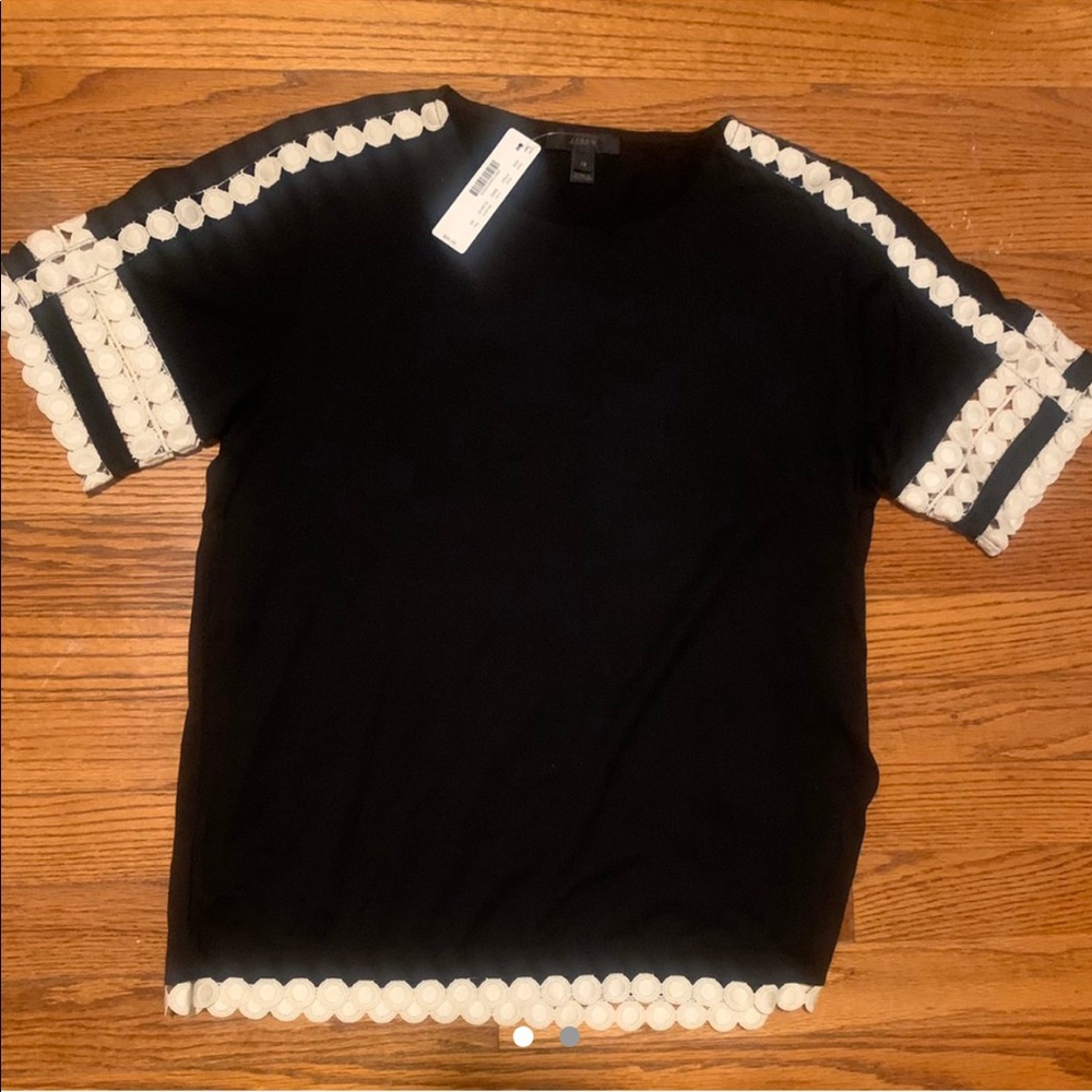J.Crew Black short sleeved tee / blouse